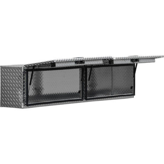 Buyers Products 18x16x88 Aluminum Top Mount Truck Box with Flip-Up Door 1701364