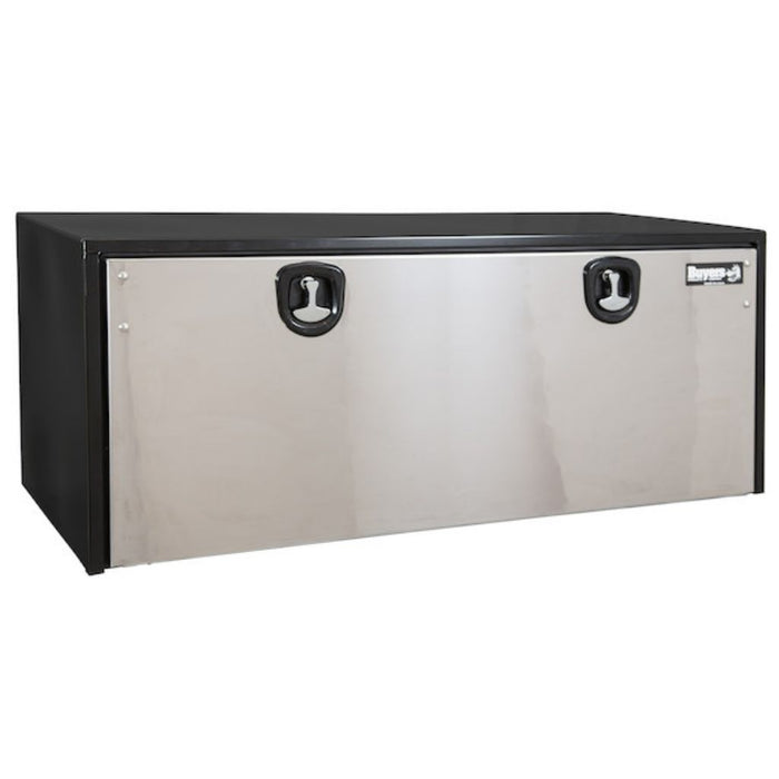 Buyers Products 18x18x60 Inch Black Steel Underbody Truck Box With Stainless Steel Door 1702715