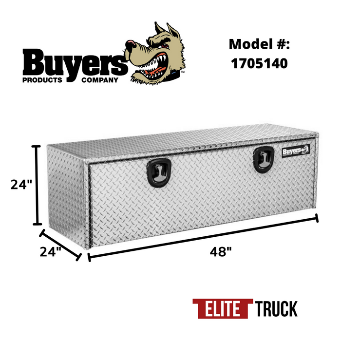 Buyers Products 24x24x48 Inch Diamond Tread Aluminum Underbody Truck Box 1705140