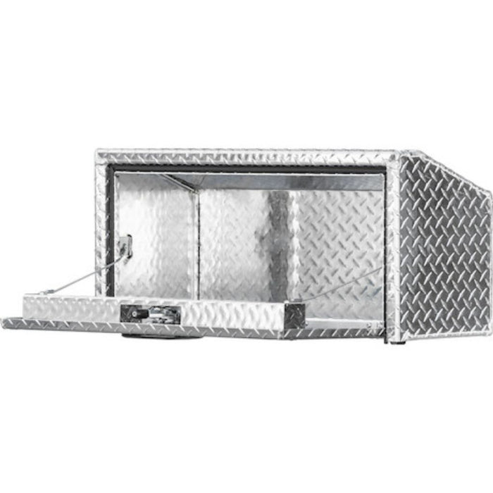 Buyers Products 14x12x24 Inch Diamond Tread Aluminum Underbody Truck Box With Slanted Back 1705166
