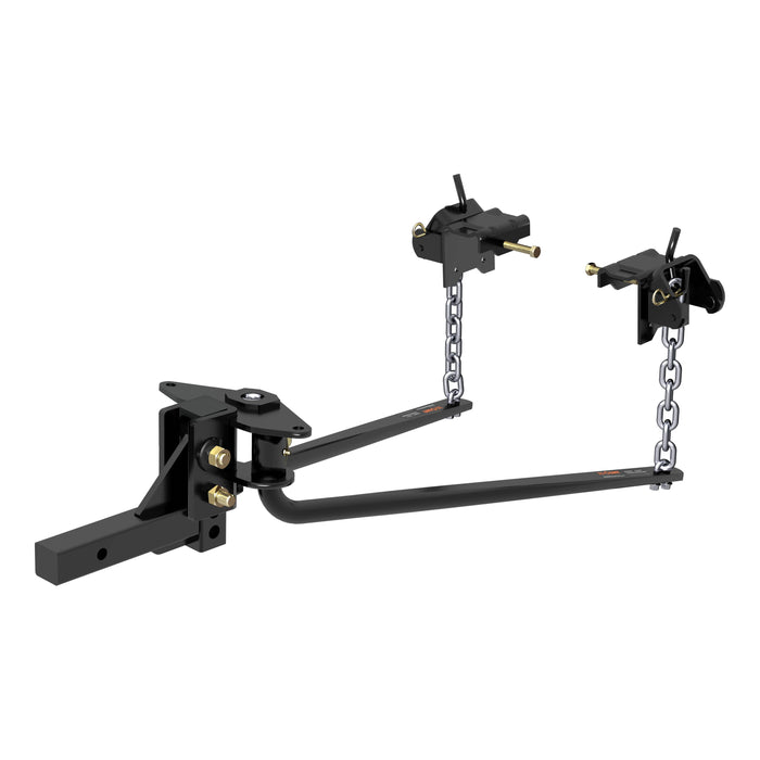 CURT Round Bar Weight Distribution Hitch with Integrated Lubrication, Up to 10K, 2-Inch Shank Model 17052