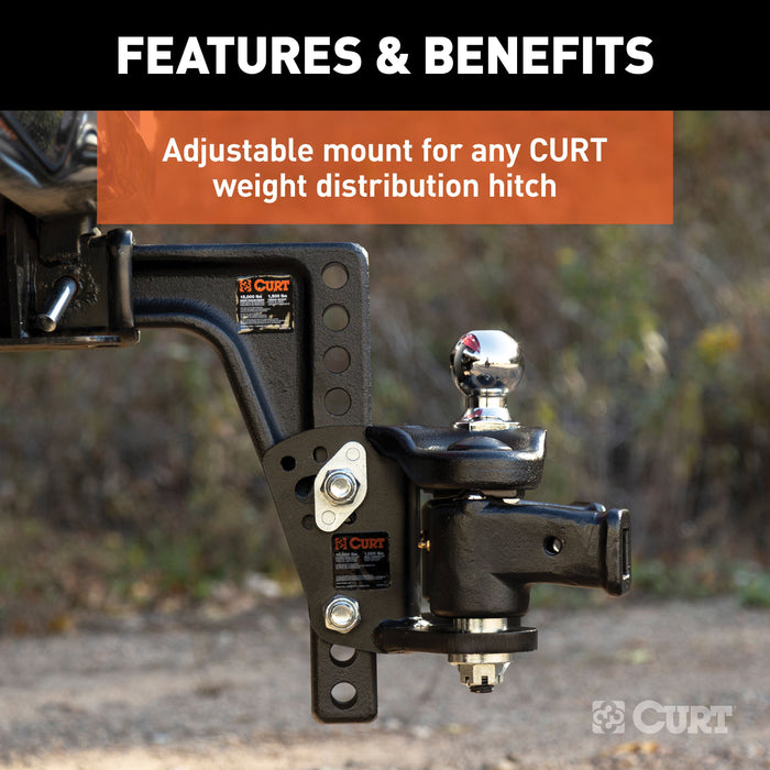 CURT Replacement Weight Distribution Hitch Shank, 2-1/2-Inch Receiver, 8-Inch Drop Model 17132