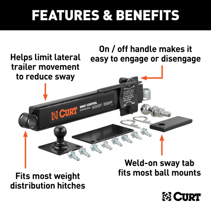 CURT Trailer Anti-Sway Bar Control Kit Model 17200