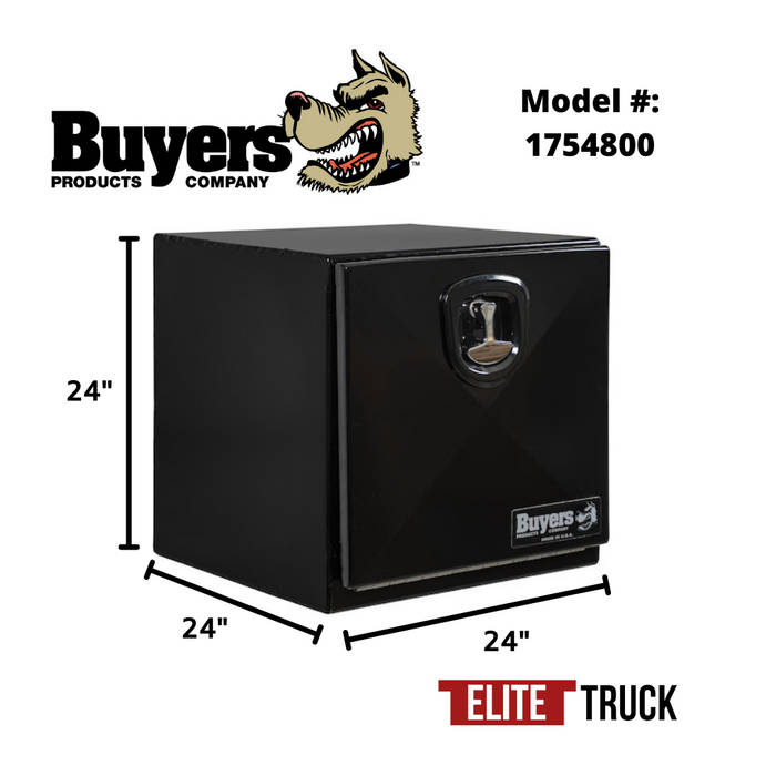 Buyers Products 24x24x24 Inch Pro Series Black Steel Underbody Truck Box 1754800