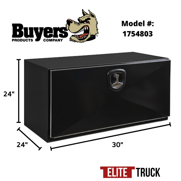 Buyers Products 24x24x30 Inch Pro Series Black Steel Underbody Truck Box 1754803