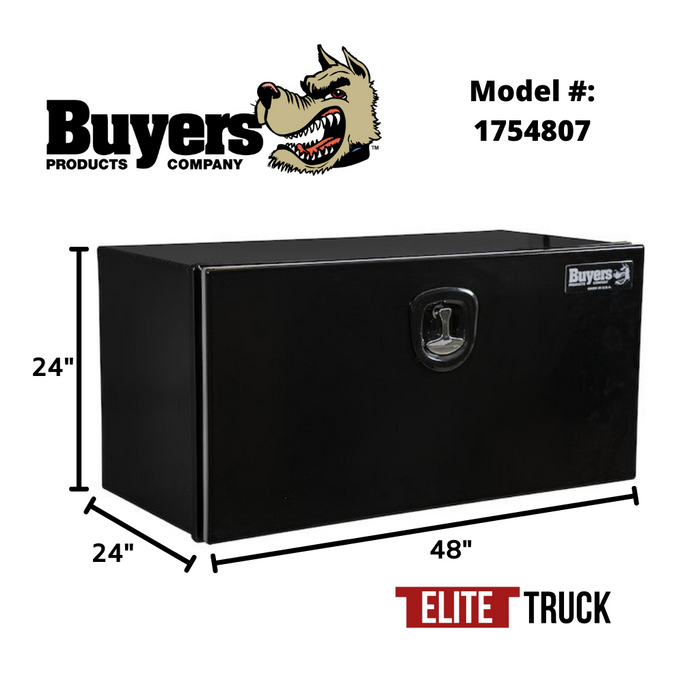 Buyers Products 24x24x48 Black Steel Pro Series Underbody Truck Box 1754807