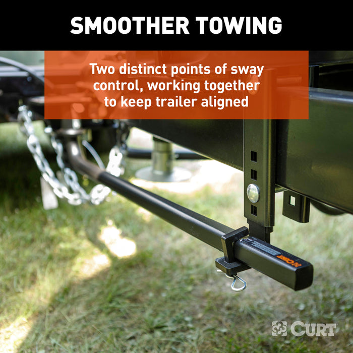 CURT TruTrack 2P Weight Distribution Hitch with 2x Sway Control, Up to 10K, 2-In Shank, 2-5/16-Inch Ball Model 17601