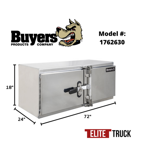 Buyers Products Baule Portattrezzi Sottoscocca Per Camion – Alluminio Battistrada, 45,7x45,7x76,2 Cm, Con Doppia Anta A Battente