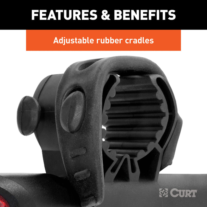 CURT Clamp-On Trailer Hitch Bike Rack Mount, Fits 2-Inch Shank, 3 Bicycles Model 18013