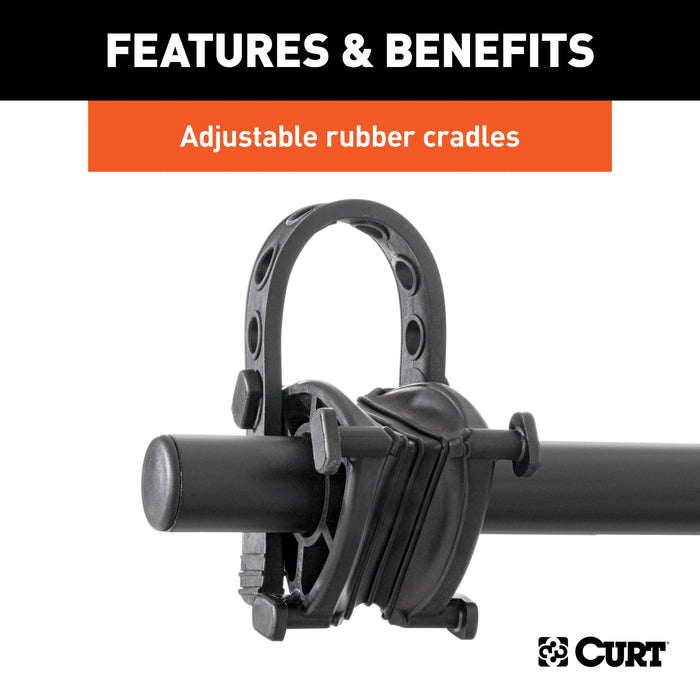 CURT Trailer Hitch Bike Rack Mount, Fits 1-1/4, 2-Inch Receiver, 2 Bicycles Model 18021
