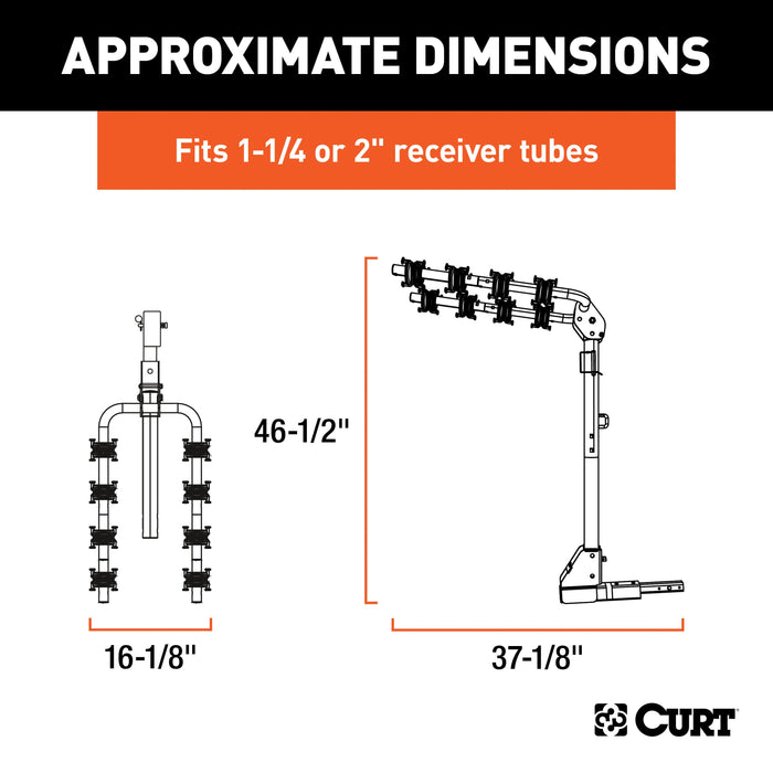 Curt trailer hitch bike 2024 rack