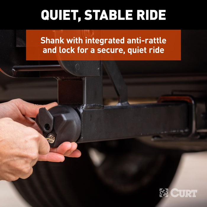 CURT Aluminum Tray-Style Platform Bike Rack Hitch Mount, Fits 2-Inch Receiver, 2 Bicycles Model 18088