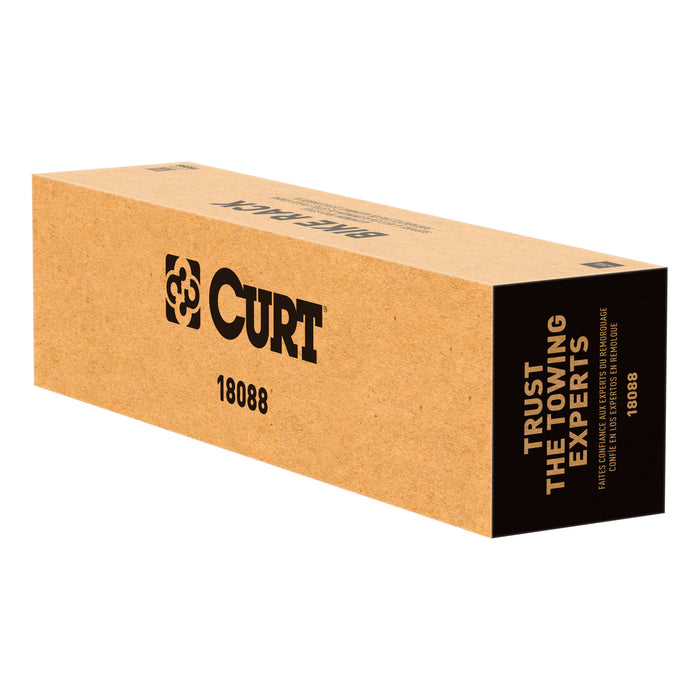 CURT Aluminum Tray-Style Platform Bike Rack Hitch Mount, Fits 2-Inch Receiver, 2 Bicycles Model 18088