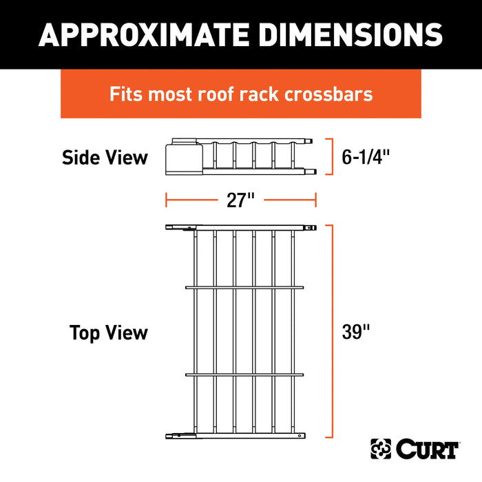 Curt roof best sale rack extension