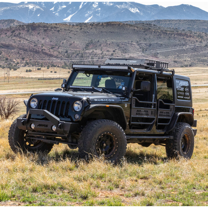 CURT Black Steel Quick-Release Roof Rack Crossbars, Fits Select Jeep Wrangler JK Model 18119