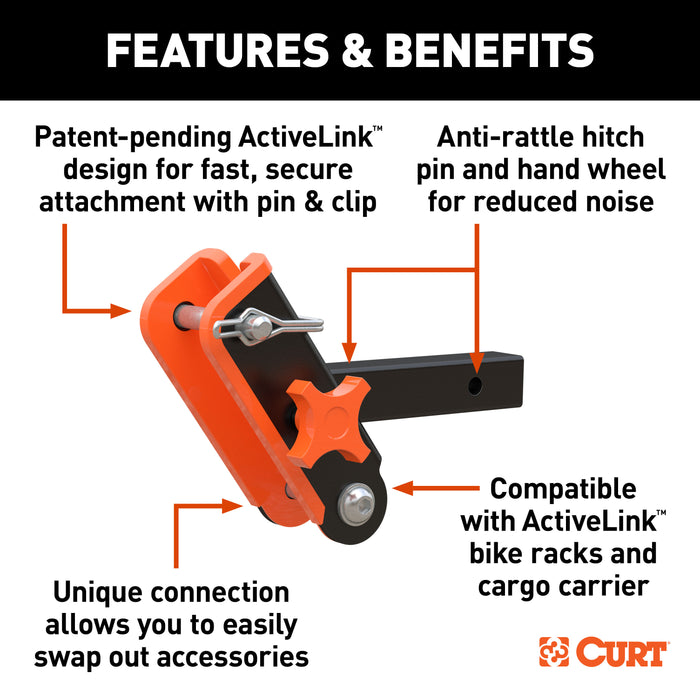CURT ActiveLink 1-1/4" Receiver Shank Model 18401