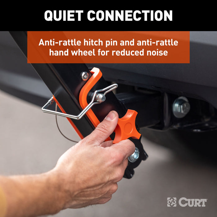 CURT ActiveLink Ultra Hitch-Mounted Bike Rack, 2 or 4 Bikes, 2" Shank Model 18412