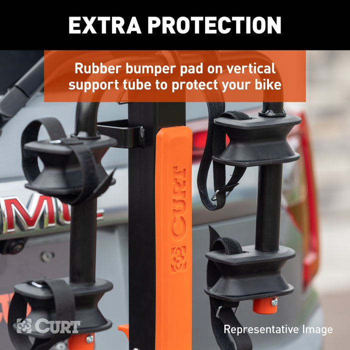 CURT ActiveLink Ultra Hitch-Mounted Bike Rack, 2 or 4 Bikes, 2" Shank Model 18412