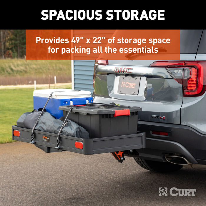 CURT ActiveLink 49" x 22" Aluminum Cargo Carrier, Fits 2" Receiver Model 18415