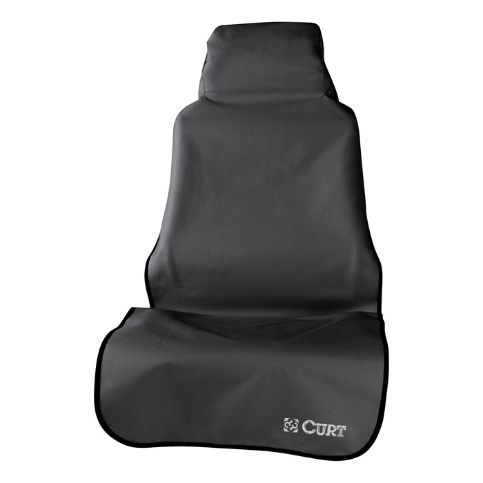 CURT Seat Defender 58-Inch x 23-Inch Black Waterproof Universal Bucket Car Seat Cover Protector Model 18501