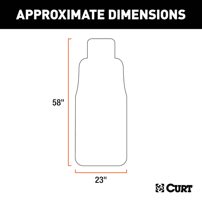 CURT Seat Defender 58-Inch x 23-Inch Brown Waterproof Universal Bucket Car Seat Cover Protector Model 18502