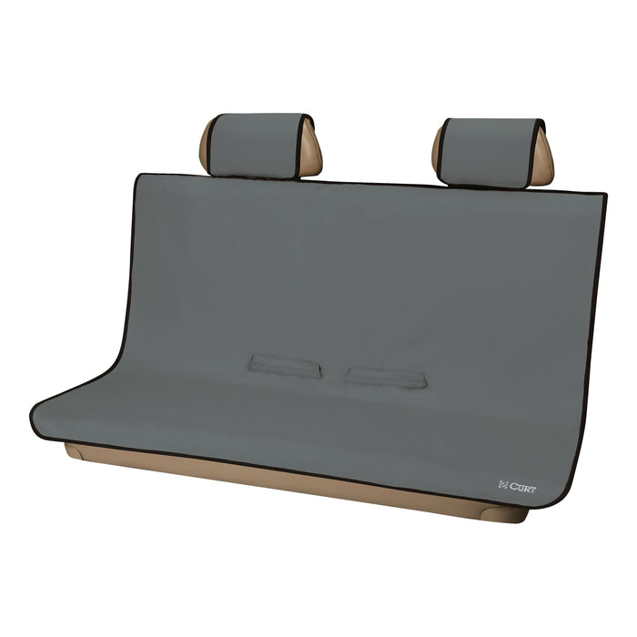 CURT Seat Defender 58-Inch x 55-Inch Grey Waterproof Universal Bench Car Seat Cover Protector Model 18510