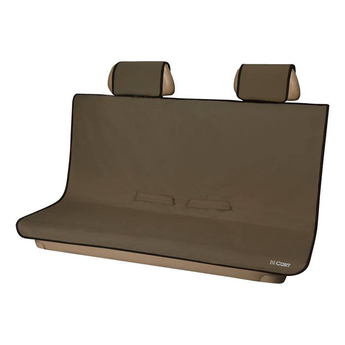 CURT Seat Defender 58-Inch x 55-Inch Brown Waterproof Universal Bench Car Seat Cover Protector Model 18512