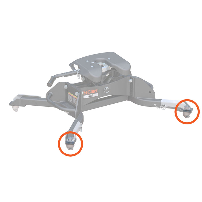 CURT Replacement 5th Wheel Puck System Anchors, Compatible with Ram, Large, Fits 16021, 16022 Model 19203