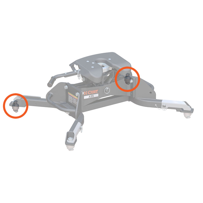 CURT Replacement 5th Wheel Puck System Anchors, Compatible with Ram, Small, Fits 16021, 16022 Model 19204