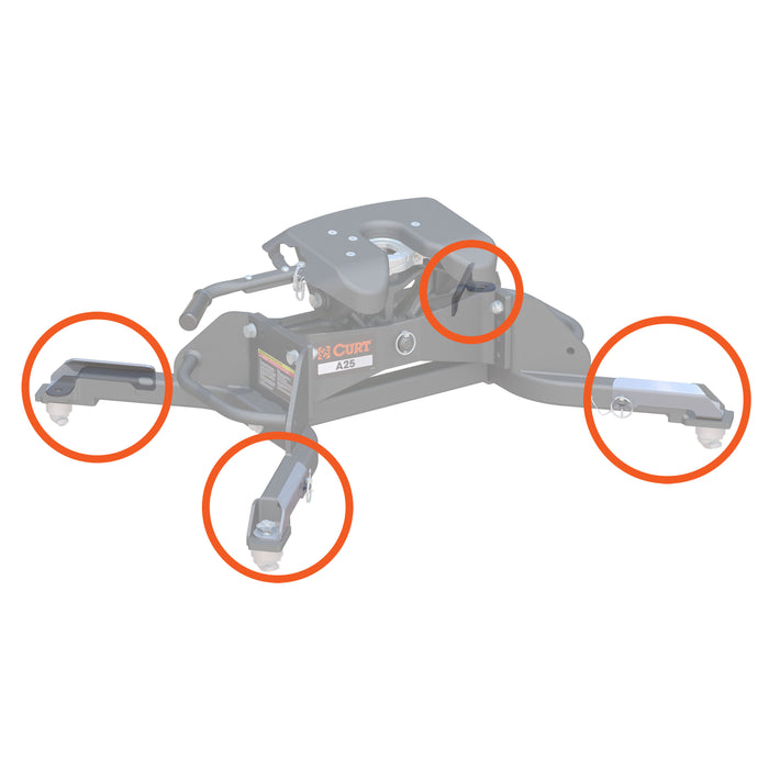 CURT Replacement 5th Wheel Puck System Handles, Compatible with Ram, Fits 16021 Model 19205