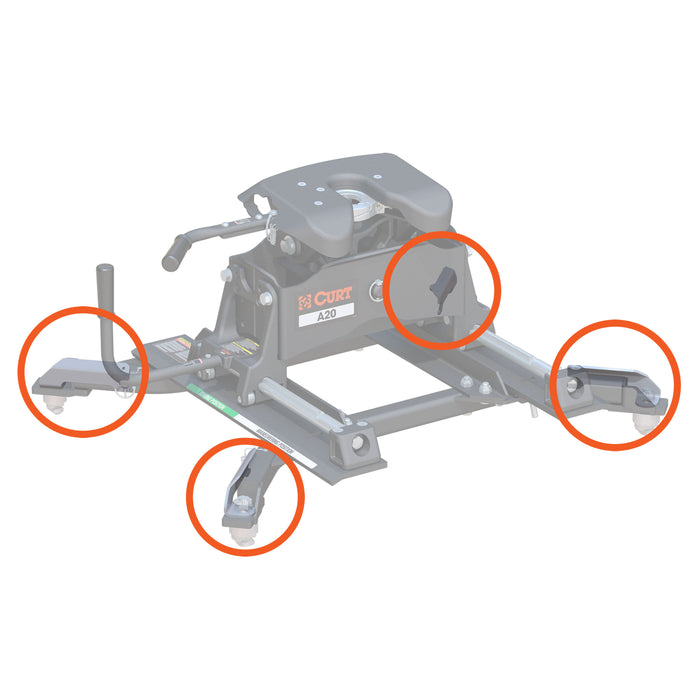 CURT Replacement 5th Wheel Puck System Handles, Compatible with Ram, Fits 16022 Model 19206