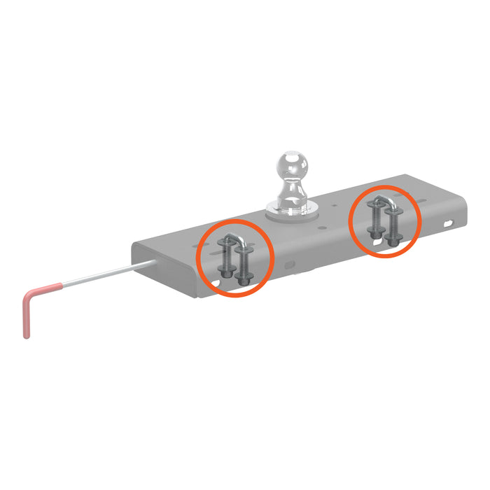 CURT Replacement Original Double Lock Safety Chain Anchor Kit, Fits 60607 Model 19260