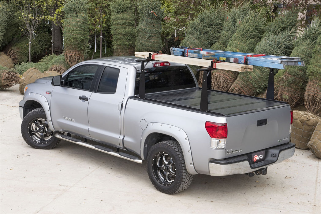 BAK BAKFlip CS-F1 Hard Folding Truck Bed Cover/Integrated Rack System - 2005-2015 Toyota Tacoma 6' 2" Bed with Deck Rail System Model 72407BT