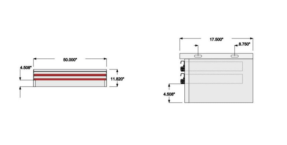 CTech Knapheide Service Body Drawer Unit 50w x 11.82h x 17.5d 20192589