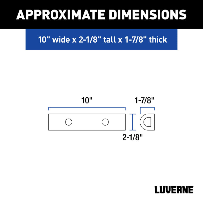 Luverne 10" Universal Rubber Bumper Strips (3-Pack) Model 2090615-3