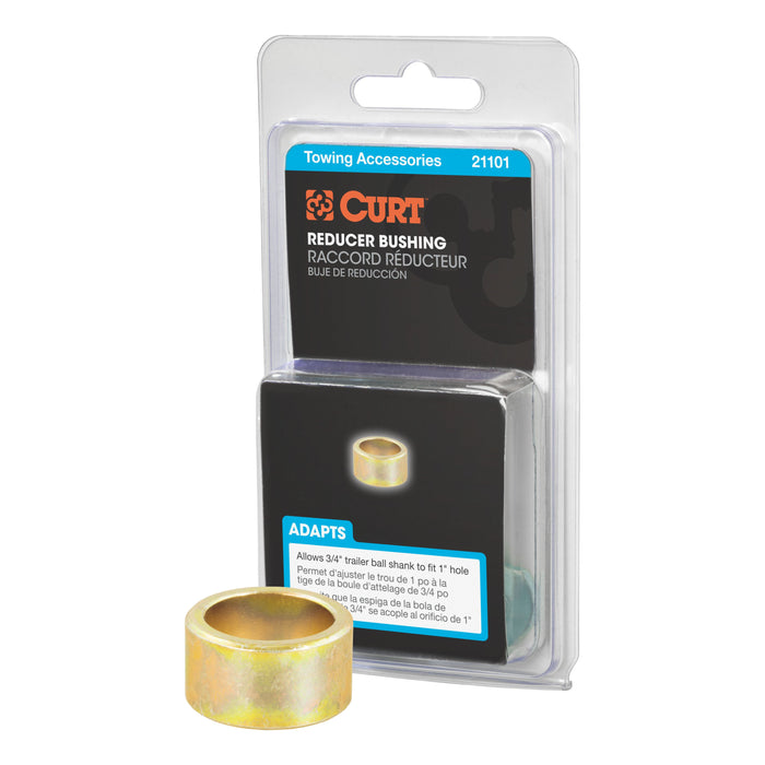 CURT Trailer Hitch Ball Hole Reducer Bushing, Reduces 1-Inch Diameter to 3/4-Inch Stem Model 21101