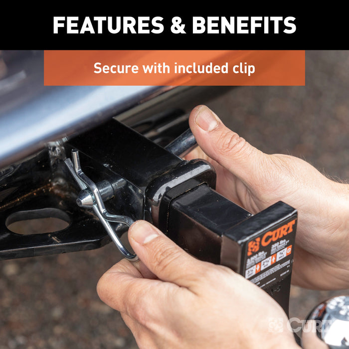 CURT Trailer Hitch Pin & Clip, 1/2-Inch Diameter, Fits 1-1/4-Inch Receiver Model 21401