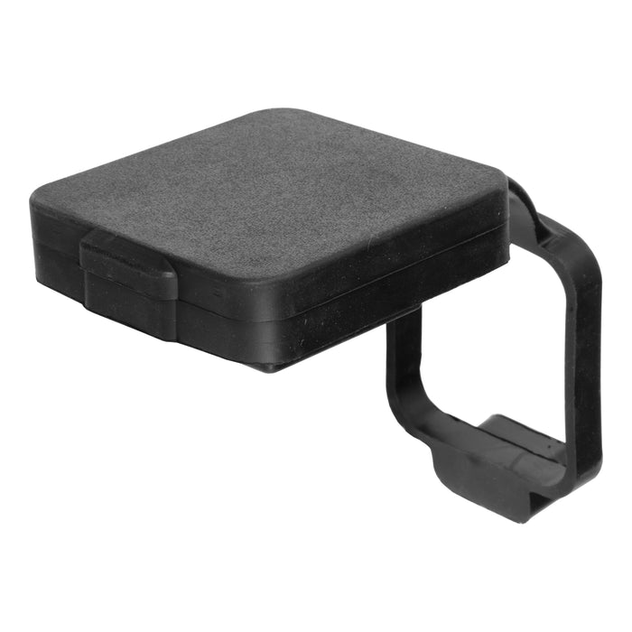 CURT Rubber Trailer Hitch Cover with 4-Way Flat Wiring Holder, Fits 2-Inch Receiver Model 21728