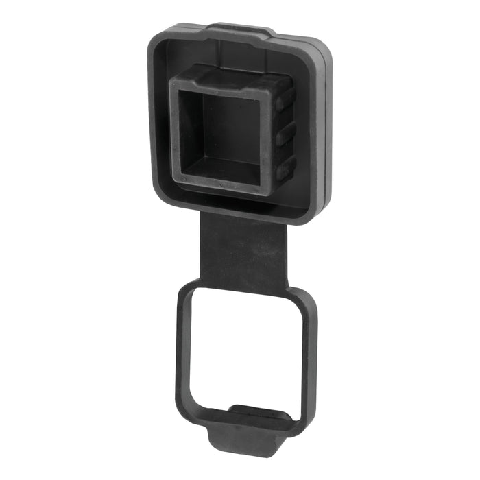 CURT Rubber Trailer Hitch Cover with 4-Way Flat Wiring Holder, Fits 2-Inch Receiver Model 21728