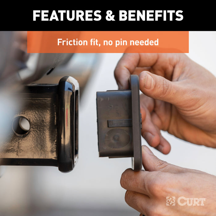 CURT Rubber Trailer Hitch Cover, Fits 2-1/2-Inch Receiver Model 22278