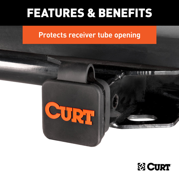 CURT Rubber Trailer Hitch Cover, Fits 2-Inch Receiver Model 22279