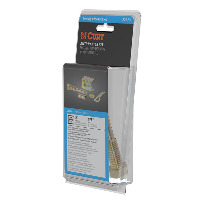 CURT Anti-Rattle Hitch Pin Shim Device, Fits 2-Inch Receiver, 5/8-In Hole Model 22323