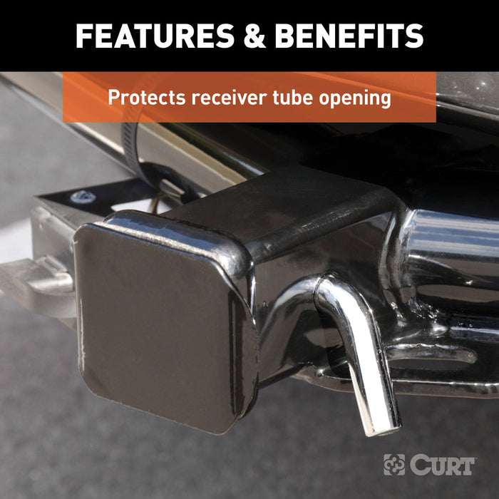 CURT Black Steel Trailer Hitch Cover, Fits 2-Inch Receiver Model 22751