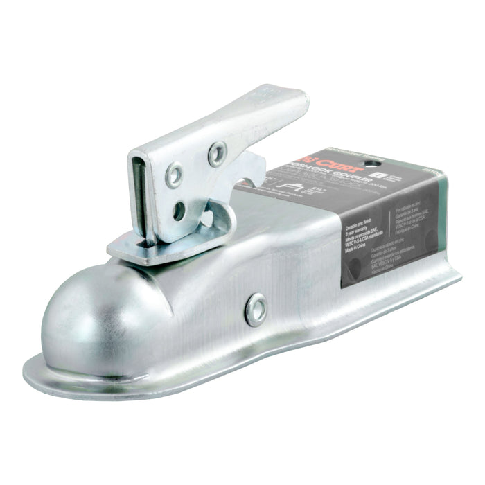 CURT Straight Tongue Trailer Coupler for 2-1/2-Inch Channel, 1-7/8-In Hitch Ball, 2,000 lbs Model 25105