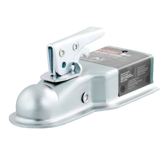 CURT Straight Tongue Trailer Coupler for 3-Inch Channel, 1-7/8-In Hitch Ball, 2,000 lbs Model 25131