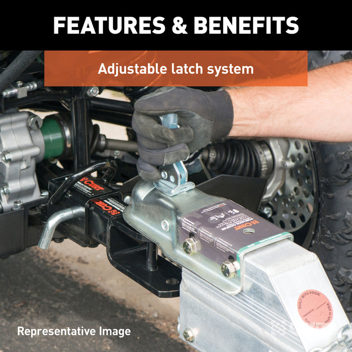 CURT Straight Tongue Trailer Coupler for 3-Inch Channel, 1-7/8-In Hitch Ball, 2,000 lbs Model 25131