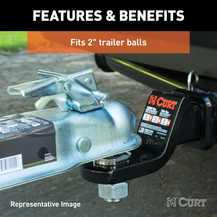 CURT Straight Tongue Trailer Coupler for 3-Inch Channel, 2-In Hitch Ball, 3,500 lbs Model 25138