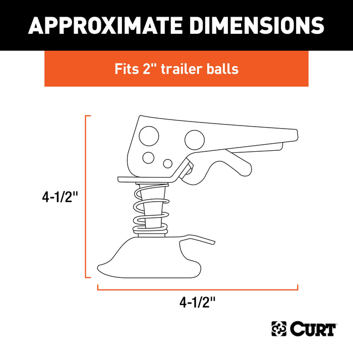 CURT Posi-Lock Coupler Replacement Latch for 2-Inch Trailer Hitch Ball Model 25194