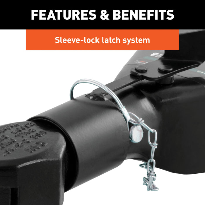 B&w Trailer Hitches 2.5 Inch Shank NBJINGYI 2-5/16 IN Adjustable Trailer Coupler,14000LBS Capacity,Black Powder Coat 2 5/16 Trailer Coupler - Foto 2