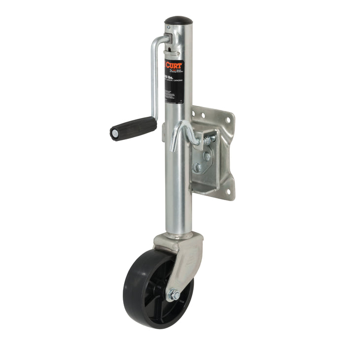 CURT Marine Boat Trailer Jack with 6-Inch Wheel, 1,200 lbs. 11 Inches Vertical Travel Model 28113